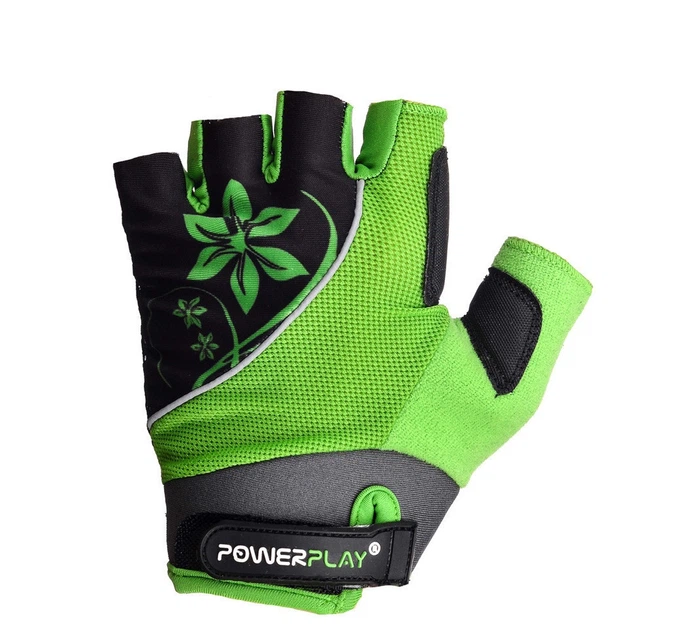Велорукавички PowerPlay 5281 A Зелені S R144516 - зображення 2