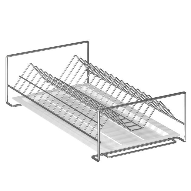Сушка (сушилка) для посуды Металл-Стиль, хром, 1-ярусная без крепления ...