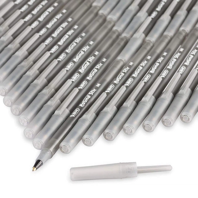 Набір кулькових ручок 60 шт BIC Round Stic Xtra Life Чорна масляна (GSM609-Blk) (B0012YVGOW) - Фото 3 Набір кулькових ручок 60 шт BIC Round Stic Xtra Life Чорна масляна (GSM609-Blk) (B0012YVGOW) - изображение 3