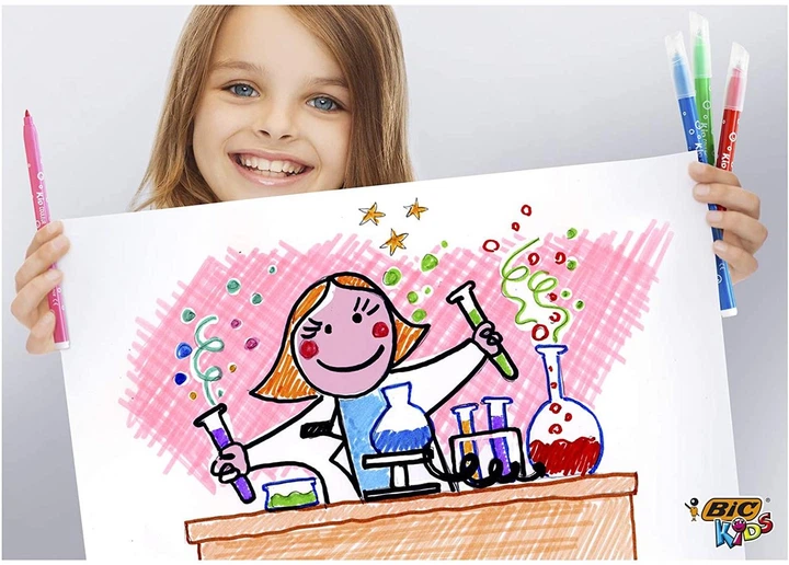 Набір змиваючих фломастерів BIC Kids Kid Couleur 12 штук. (920293) (B00008D0TQ) - изображение 3