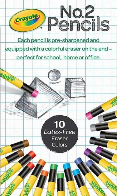 Набір чорнографітних олівців Crayola Presharpened Number 2 Pencil Classpack 12 штук НВ (071662620219) - Фото 6 Набір чорнографітних олівців Crayola Presharpened Number 2 Pencil Classpack 12 штук НВ (071662620219) - зображення 6