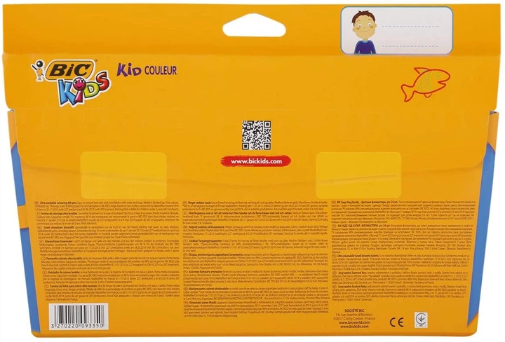 Набір змиваючих фломастерів BIC Kids Kid Couleur Felt Tip Colouring Pens 24 шт. (841800) (B002042GYM) - Фото 7 Набір змиваючих фломастерів BIC Kids Kid Couleur Felt Tip Colouring Pens 24 шт. (841800) (B002042GYM) - изображение 7