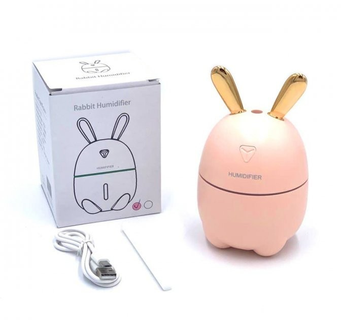 Зволожувач повітря Happy Rabbit Humidifier 2 в 1 Рожевий (IU34008