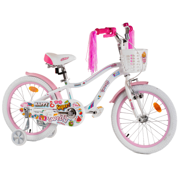 Велосипед для девочки с дополнительными колесами 5-7 лет CORSO Sweety ...