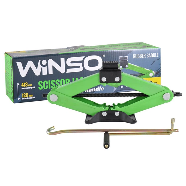 Домкрат ромбовый Winso 2т 120-413мм 122100 - изображение 2