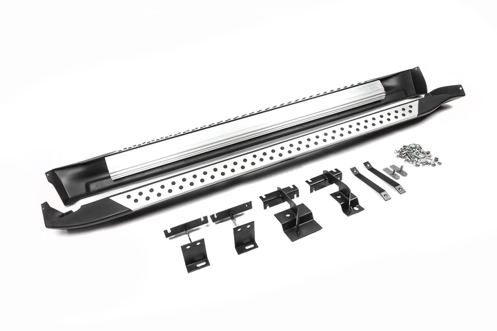 Боковые пороги OEM V2 для Long (2 шт., алюминий) для Toyota Rav 4 2006-2013 гг - изображение 1