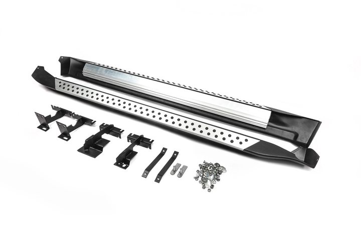Боковые пороги OEM V2 для Long (2 шт., алюминий) для Toyota Rav 4 2006-2013 гг - изображение 2