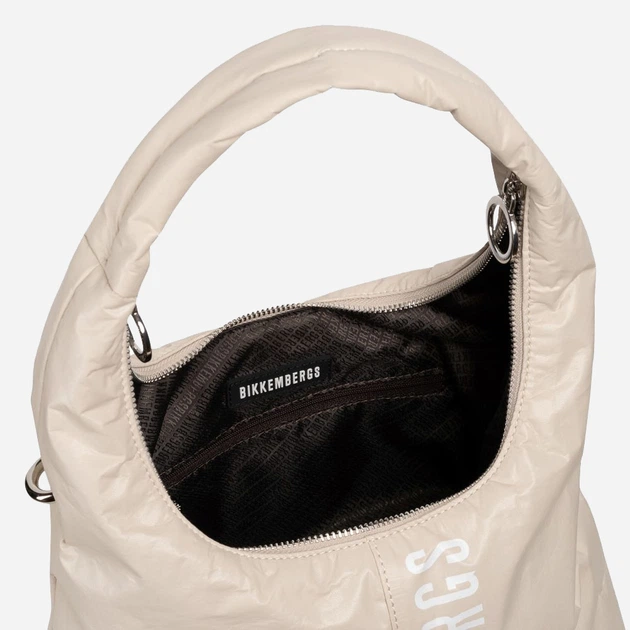 Torebka hobo damska Bikkembergs Star BKBA00108P Beżowa (8052579045175) - obraz 3