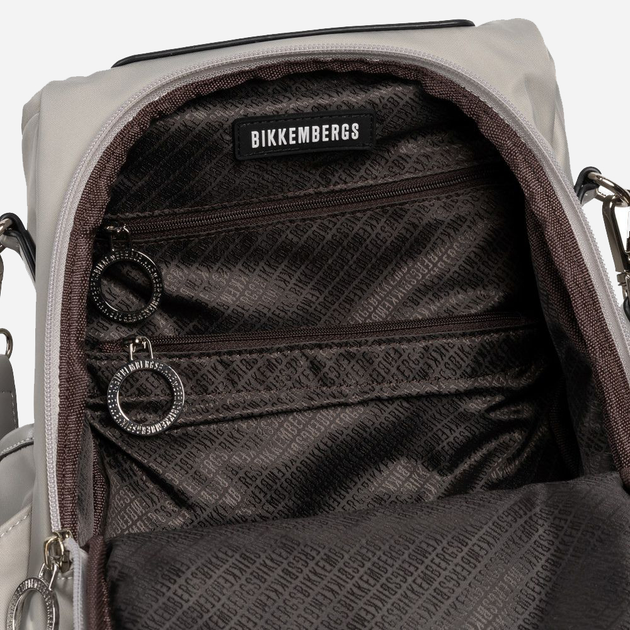 Рюкзак жіночий Bikkembergs Star BKZA00115T Сірий (8052579045441) - зображення 3