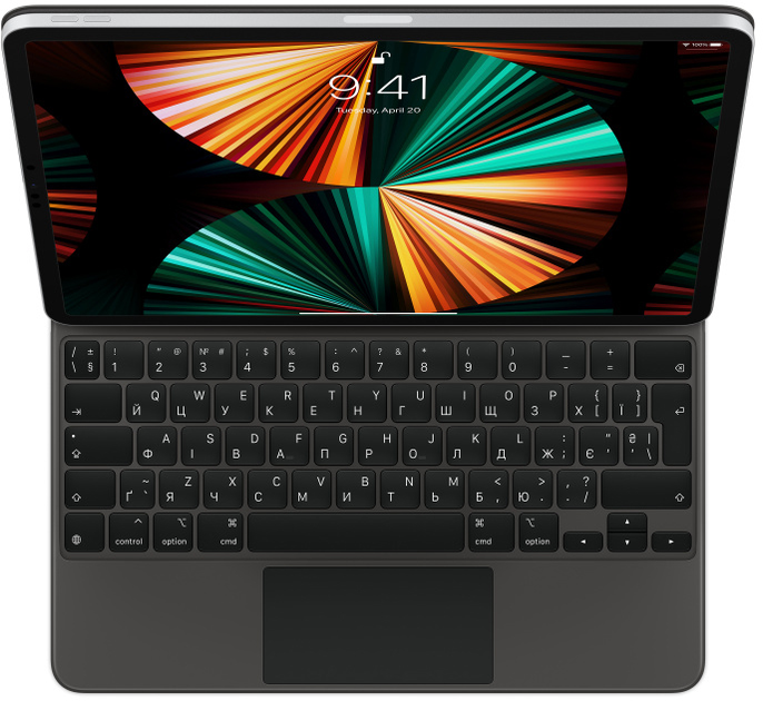 Обкладинка-клавіатура Apple Magic Keyboard для iPad Pro 12.9 (5th gen) Russian Black (MJQK3RS/A) - зображення 1