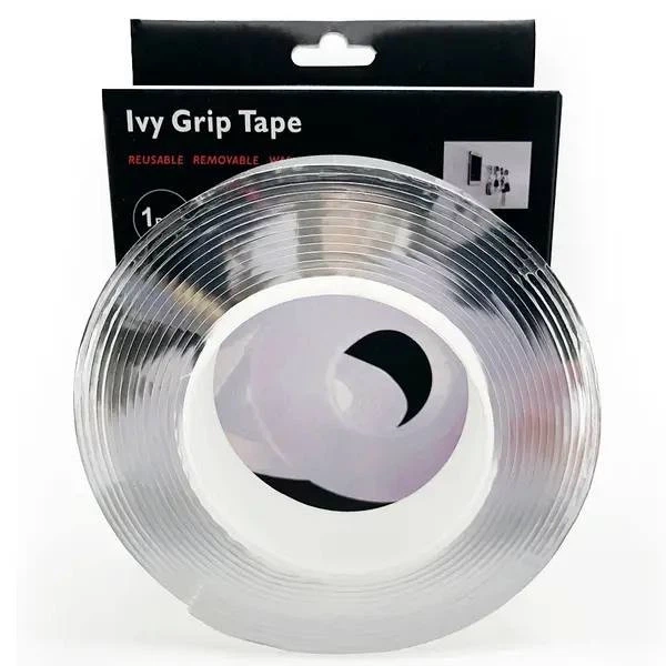 Багаторазова кріпильна стрічка - липучка для кріплення Ivy Grip Tape двосторонній скотч 5м на гелієвій основі Кріпиться на будь-які поверхні Прозорий - Фото 11 Багаторазова кріпильна стрічка - липучка для кріплення Ivy Grip Tape двосторонній скотч 5м на гелієвій основі Кріпиться на будь-які поверхні Прозорий - зображення 11