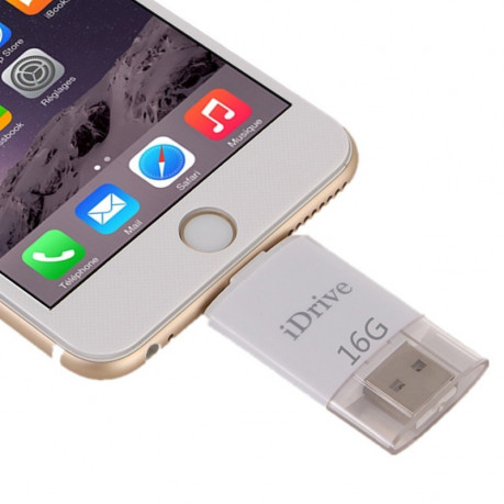 USB флешка iDrive iReader Flash Memory Stick 16GB 8 Pin для iPhone 6, 6s, iPhone 6 Plus, 6s Plus, iPhone 5, 5C, 5S - Фото 1 USB флешка iDrive iReader Flash Memory Stick 16GB 8 Pin для iPhone 6, 6s, iPhone 6 Plus, 6s Plus, iPhone 5, 5C, 5S - изображение 1