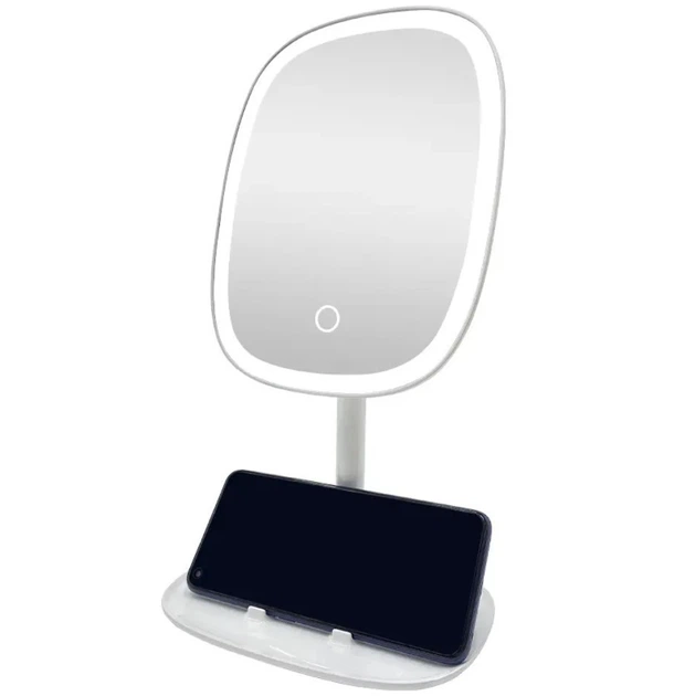Дзеркало косметичне з підсвіткою LienLi LED Mirror для макіяжу з підставкою для телефону - Фото 2 Дзеркало косметичне з підсвіткою LienLi LED Mirror для макіяжу з підставкою для телефону - зображення 2