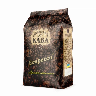 Кава Віденська Кава Espresso+ 100% Арабіка 500 гр - Фото 1 Кава Віденська Кава Espresso+ 100% Арабіка 500 гр - зображення 1
