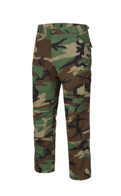 Брюки (Полікоттон Ріпстоп) BDU Pants - Polycotton Ripstop Helikon-Tex US Woodland XXXL Тактичні чоловічі - зображення 1