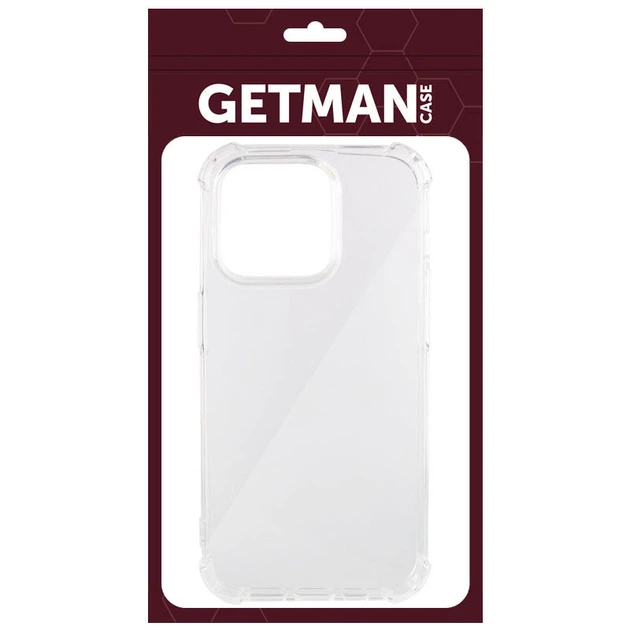 TPU чехол GETMAN Ease logo усиленные углы для Apple iPhone 14 Pro (6.1") Бесцветный (прозрачный) - 00000055633_1 - изображение 8