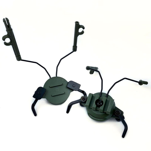 Крепление-адаптеры к наушникам на шлем хаки 1608/ Хакі - изображение 2