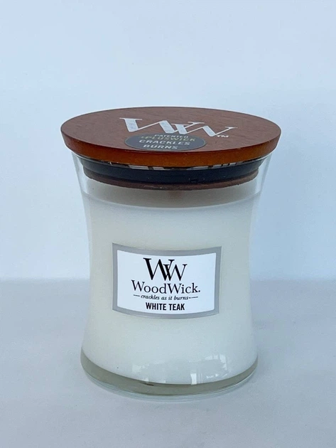 Ароматична свічка WoodWick Medium White Teak 275г - зображення 2