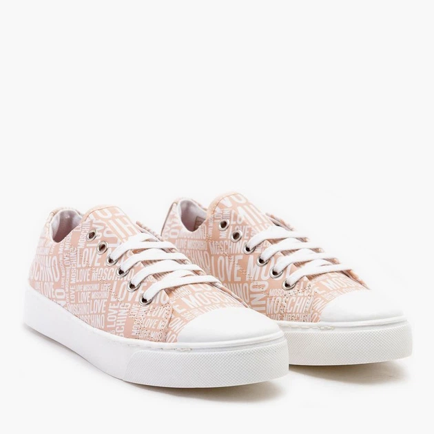 Trampki damskie skórzane Love Moschino JA15493G0EJE0-60A 39 (23,5 cm) Różowe (8054400664487) - obraz 2