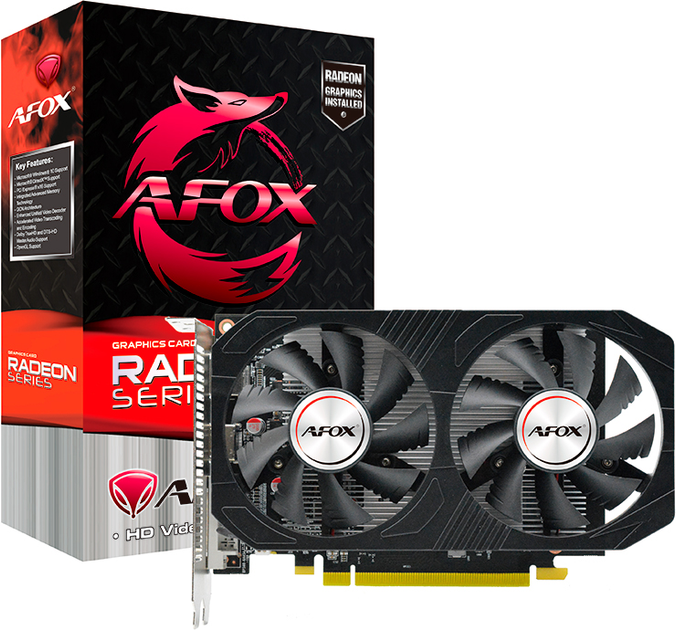 Karta graficzna AFOX PCI-Ex Radeon RX 560 4GB GDDR5 (128bit) (1275/7000) (DVI-D, HDMI, DisplayPort) (AFRX560-4096D5H4-V2) - obraz 5