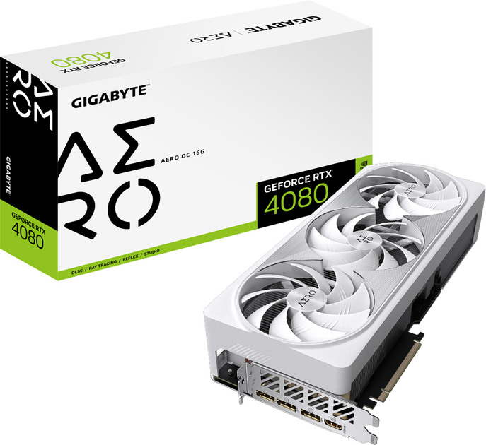 Gigabyte PCI-Ex GeForce RTX 4080 Aero OC 16GB GDDR6X (256bit) (2535/22400) (HDMI, 3 x DisplayPort) (GV-N4080AERO OC-16GD) - obraz 8