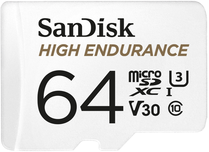 SanDisk High Endurance microSDXC 64GB Class 10 U3 V30 (SDSQQNR-064G-GN6IA) - obraz 1