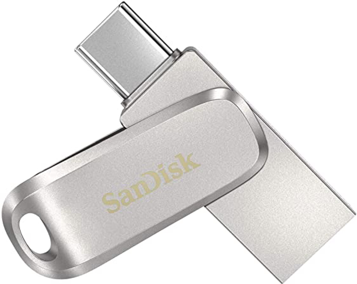 Pendrive SanDisk Ultra Dual Luxe Type-C 512GB USB 3.1 Silver (SDDDC4-512G-G46) - obraz 1