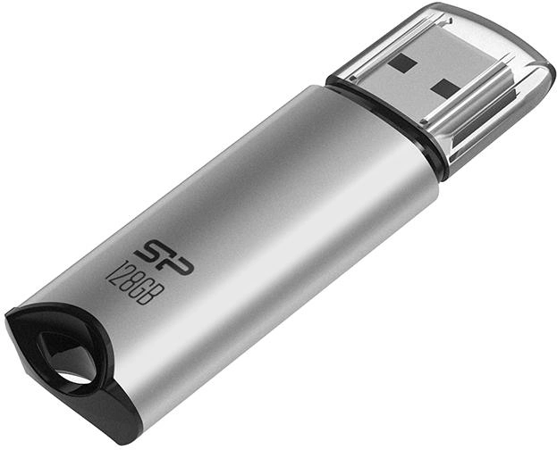 Pendrive Silicon Power Marvel M02 128GB USB 3.2 Silver (SP128GBUF3M02V1S) - obraz 2