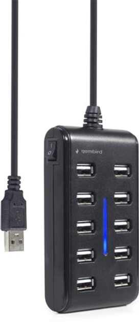Hub USB na 10 portów USB 2.0 Gembird UHB-U2P10P-01 - obraz 4
