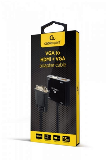 Cablexpert Adapter VGA do HDMI/VGA+Audio 3.5 (A-VGA-HDMI-02) - obraz 5