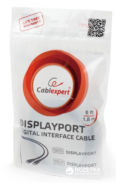 Кабель Cablexpert DisplayPort v.1.2 1.8 м (CC-DP2-6) - зображення 2