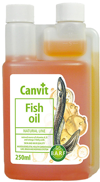 Komplex Omega-3 kwasy tłuszczowe Canvit Fish Oil dla psów 250 ml (can57277) - obraz 1