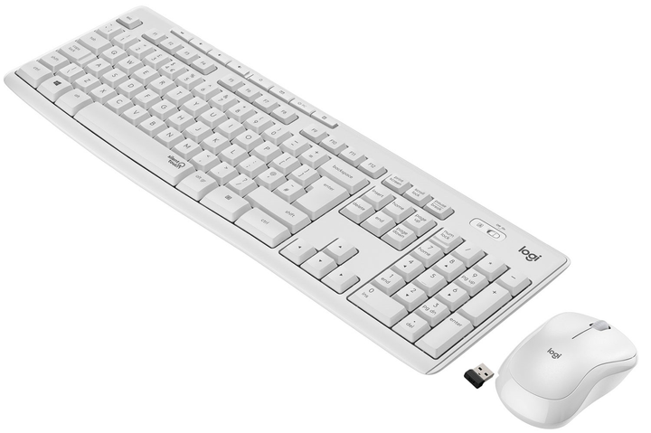 Zestaw bezprzewodowy klawiatura+mysz LOGITECH MK295 Silent biały (920-009824) - obraz 1
