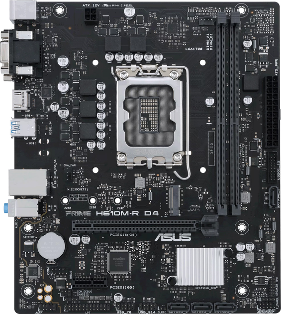Płyta główna Asus PRIME H610M-R D4-SI (s1700, Intel H610, PCI-Ex16) - obraz 1