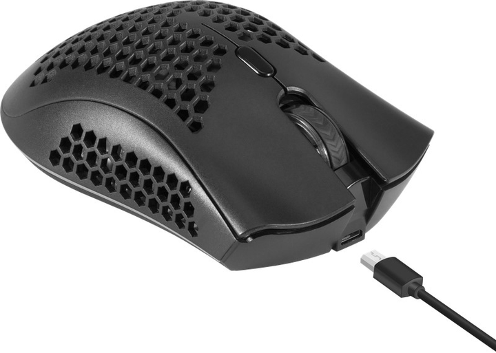 Mysz Defender Warlock GM-709L RGB Bezprzewodowa Czarna (4714033527095) - obraz 4