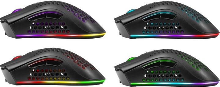 Mysz Defender Warlock GM-709L RGB Bezprzewodowa Czarna (4714033527095) - obraz 7
