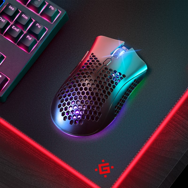 Mysz Defender Warlock GM-709L RGB Bezprzewodowa Czarna (4714033527095) - obraz 10