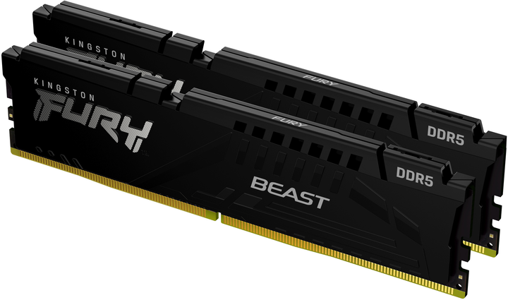 Оперативна пам'ять Kingston Fury DDR5-5200 16384MB PC5-41600 (Kit of 2x8192) Beast AM5 1Rx8 Black (KF552C36BBEK2-16) - зображення 1