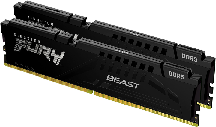 RAM Kingston Fury DDR5-5200 65536MB PC5-41600 (zestaw 2x32768) Beast Black (KF552C40BBK2-64) - obraz 2
