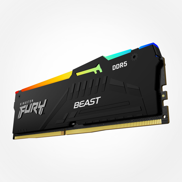 Оперативна пам'ять Kingston Fury DDR5-5200 32768MB PC5-41600 Beast AM5 RGB 1Rx8 Black (KF552C36BBEA-32) - зображення 4