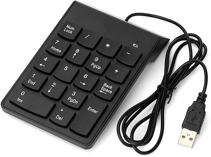 Дротова клавіатура Gembird KPD-U-03 USB Black - зображення 3