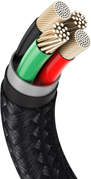 Кабель Baseus Cafule Metal Lightning 2.4A 1 м Black (CALJK-A01) - зображення 7