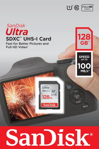 SanDisk Ultra SDXC 128GB Class 10 UHS-I (SDSDUNR-128G-GN3IN) - obraz 2