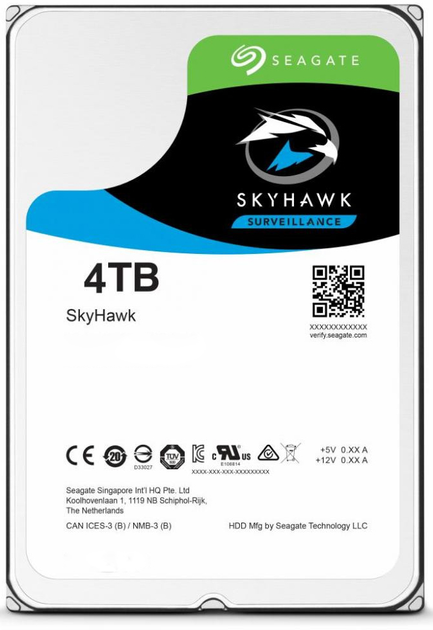Жорсткий диск Seagate SkyHawk HDD 4TB 5400rpm 256MB ST4000VX013 3.5 SATAIII (PL) - зображення 1