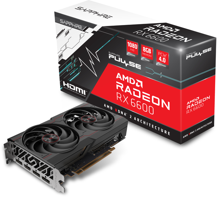 Sapphire PCI-Ex Radeon RX 6600 Pulse 8GB GDDR6 (128bit) (1792) (1 x HDMI, 3 x DisplayPort) (11310-01-20G) - зображення 7