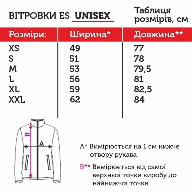 Вітровка ES Unisex S темно-синя - зображення 4