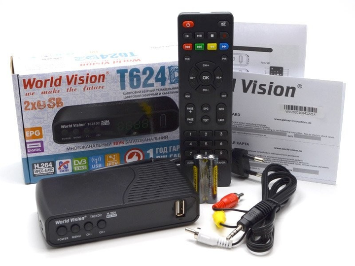 Тюнер Т2 DVB-T/T2/C World Vision T624D2 HD IPTV с медиаплеером и интернет приложениями - изображение 3