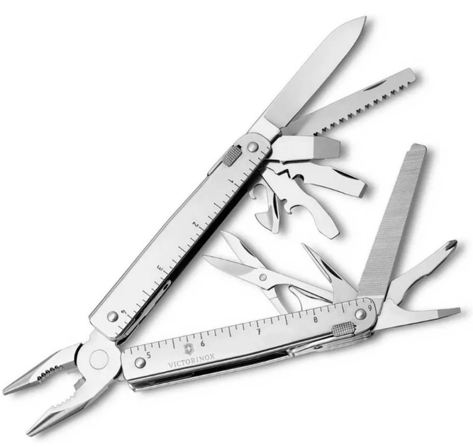 Мультитул, мультиинструмент Victorinox SSWISSTOOL SPIRIT X PLUS RATCHET Vx30339.L 38 функций 115 мм + Биты+ Чехол кожа - изображение 3