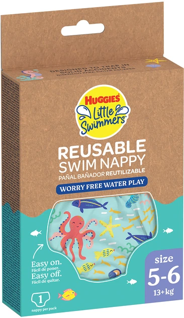 Многоразовые подгузники-трусики Huggies Little Swimmers для плавания 5-6 1 шт (5029053583068) - изображение 2