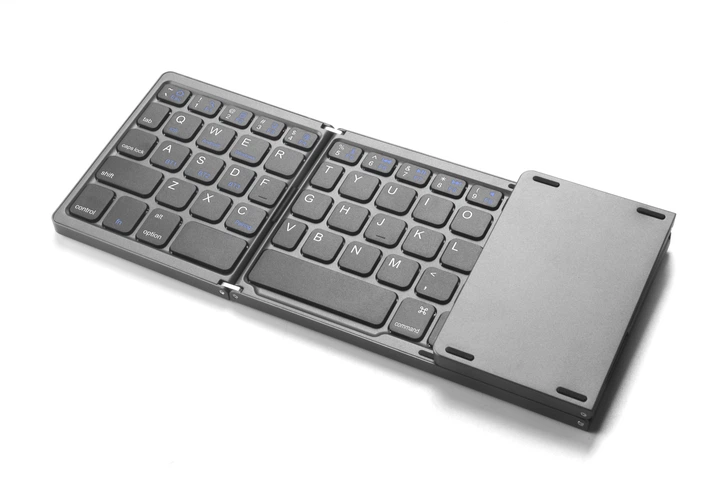 Бездротова клавіатура з тачпадом складана VHG B089 Foldable Bluetooth Keyboard Black - зображення 4